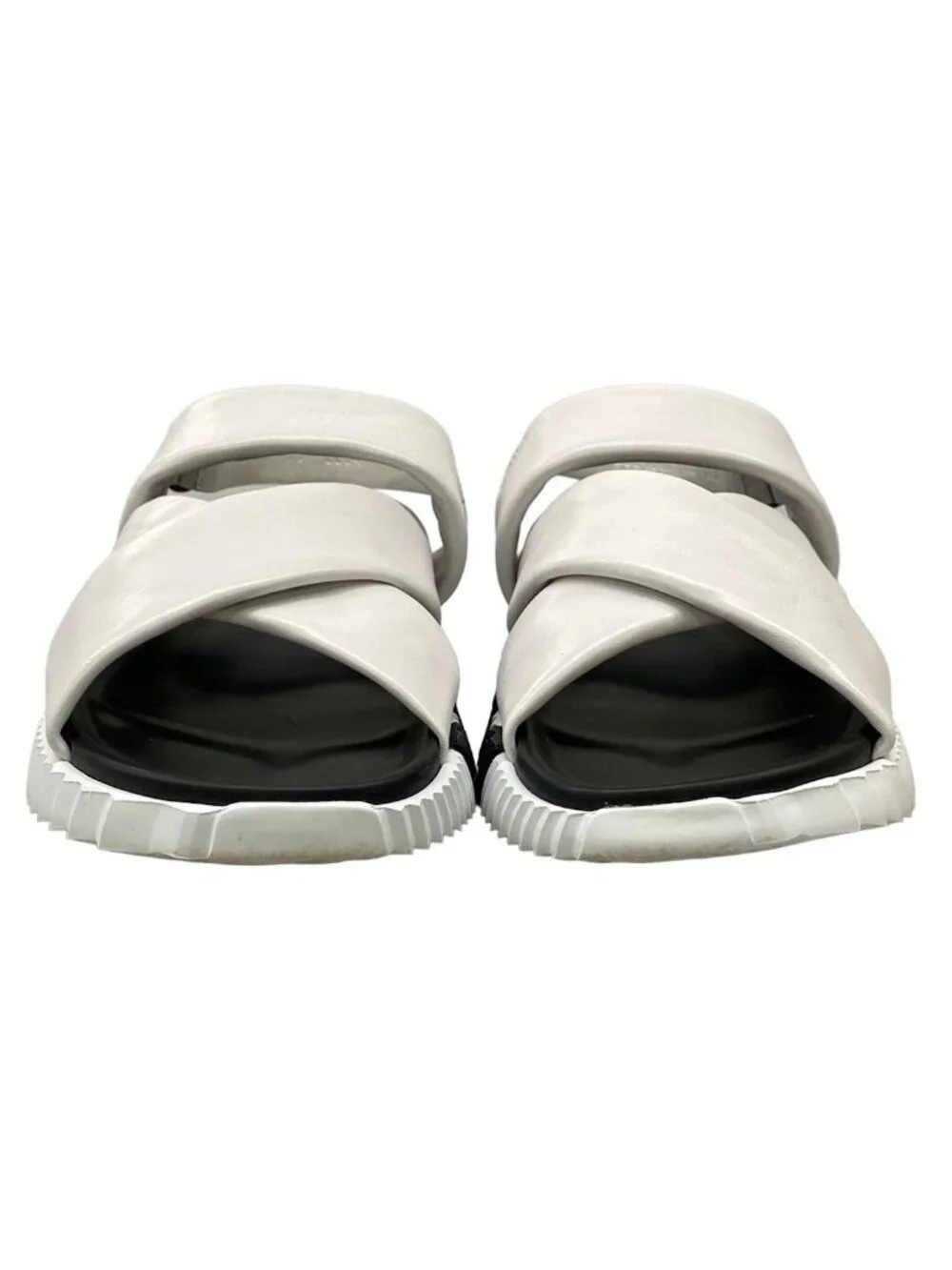 Hermes Sandals Electric White Leather